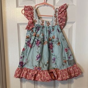 Eleanor Rose Blue and Pink Floral Dress